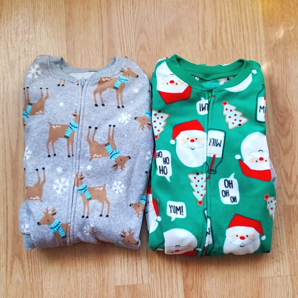 NWOT Lot of 2 - Carter's Footed Fleece Pajama Size 6